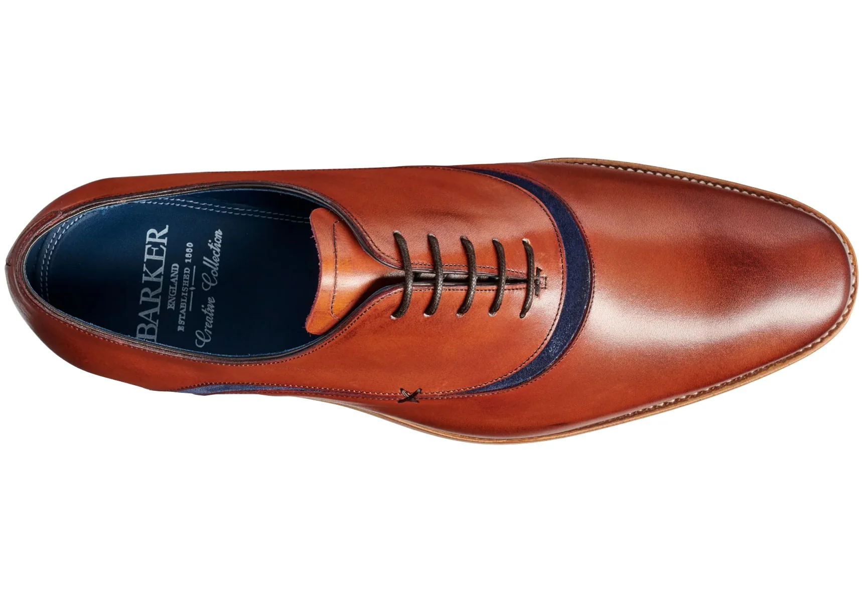 Barker Emerson - Antique Rosewood/Navy Suede - Image 2
