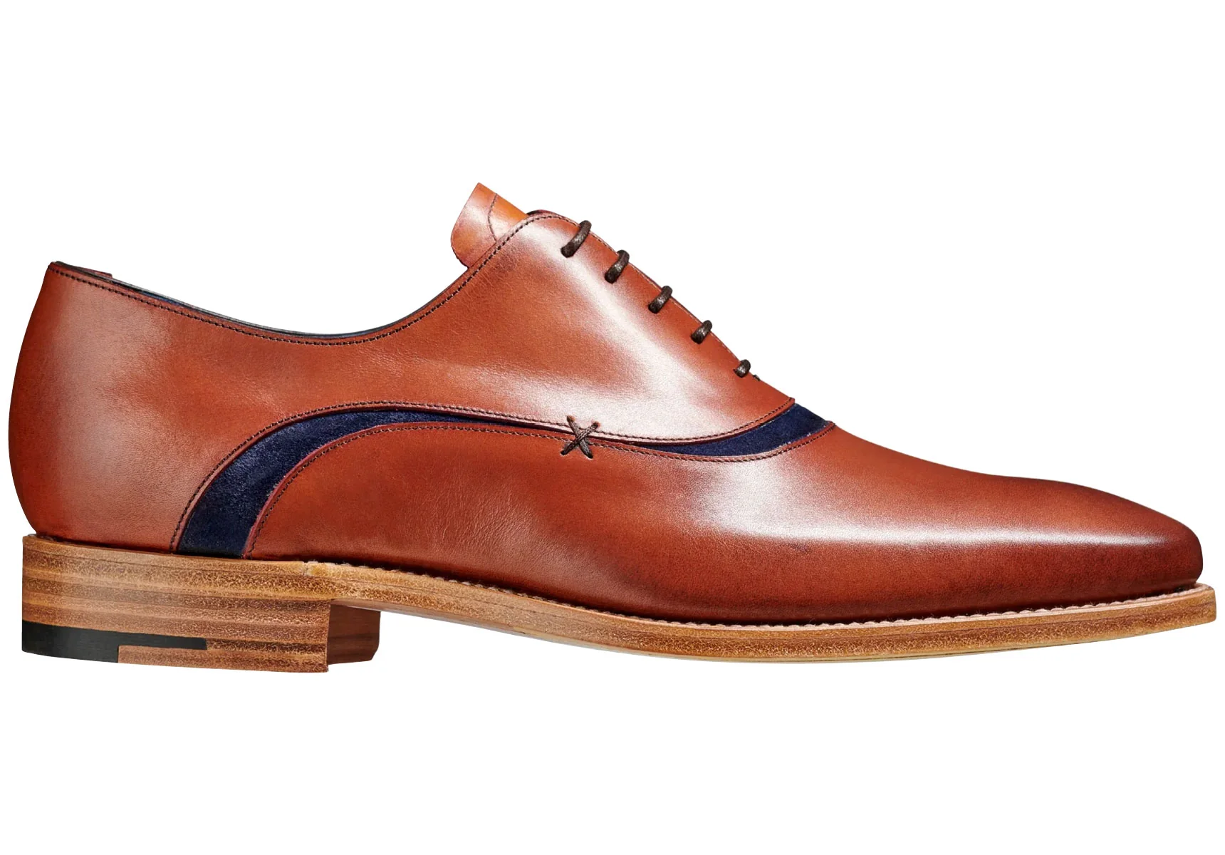 Barker Emerson - Antique Rosewood/Navy Suede - Image 3