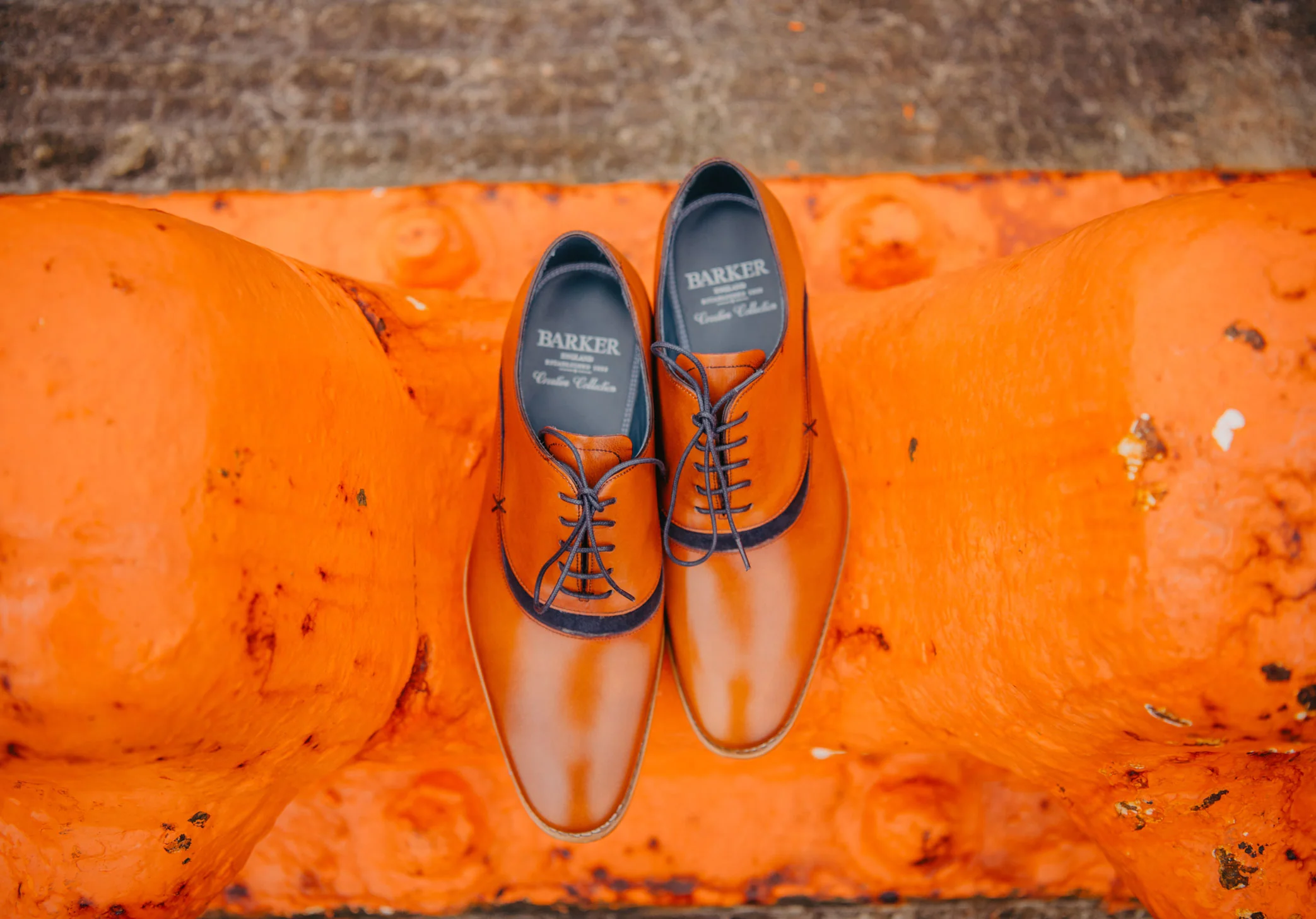 Barker Emerson - Antique Rosewood/Navy Suede - Image 4