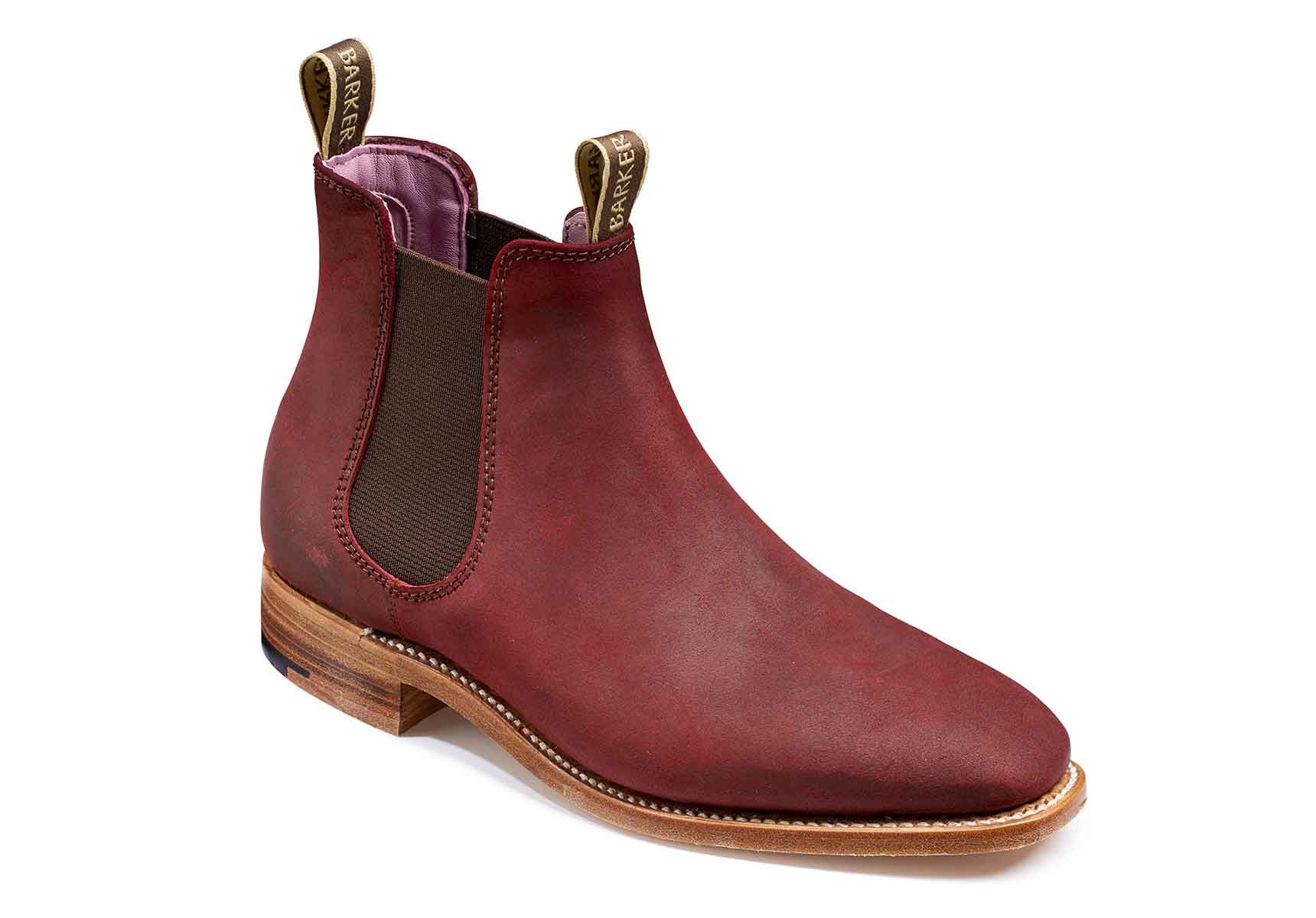 Barker Gina - Plum Waxy Suede