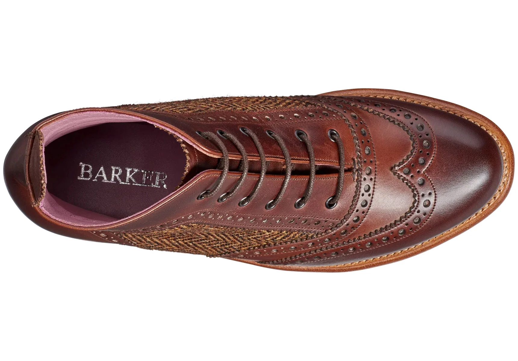 Barker Grace - Walnut Calf/Brown Tweed - Image 3