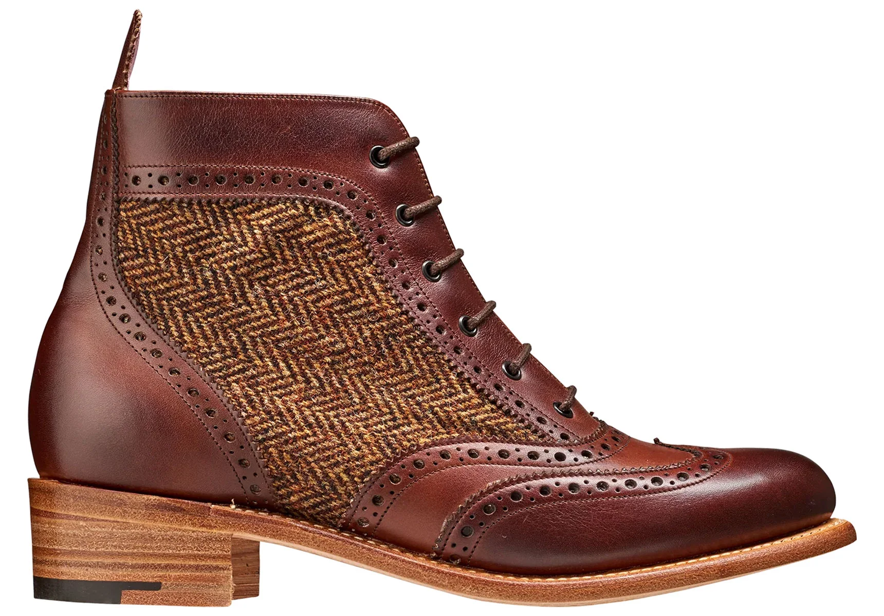 Barker Grace - Walnut Calf/Brown Tweed - Image 4