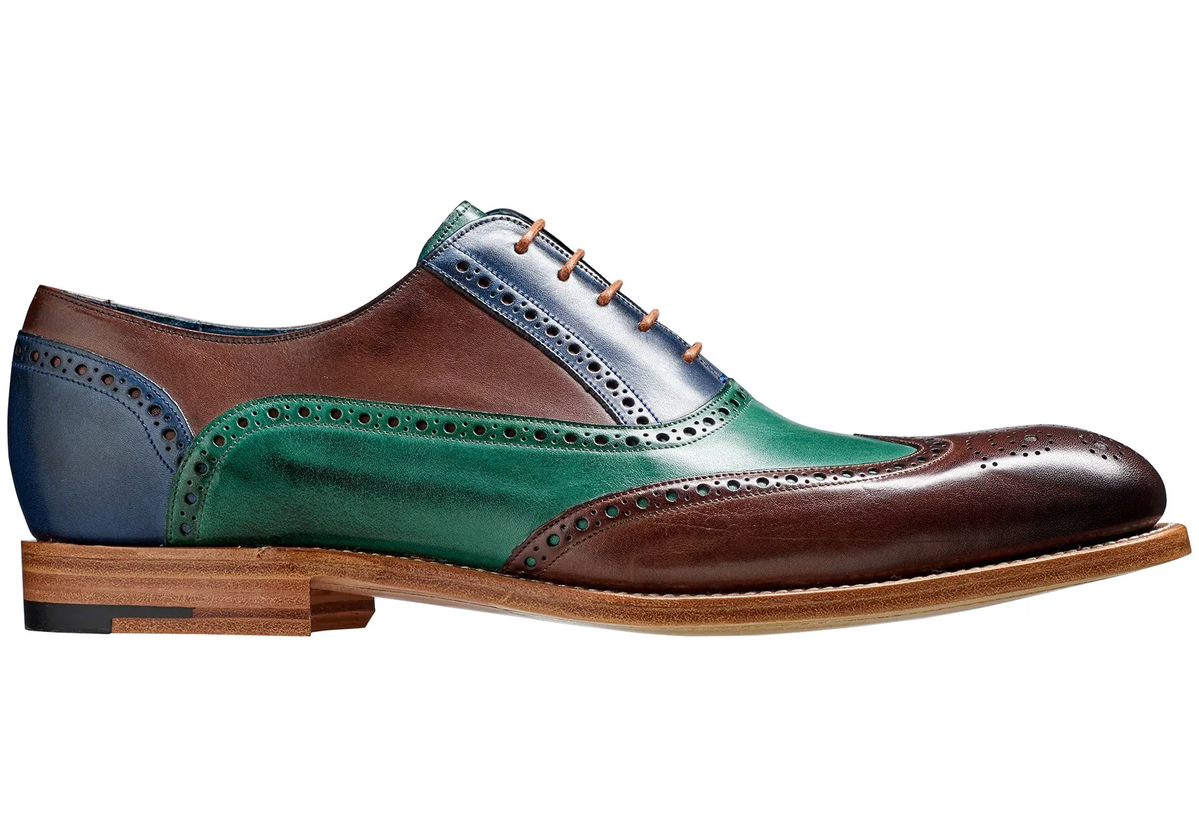 Barker Hector - Ebony/Green/Blue Hand Painted - Image 3