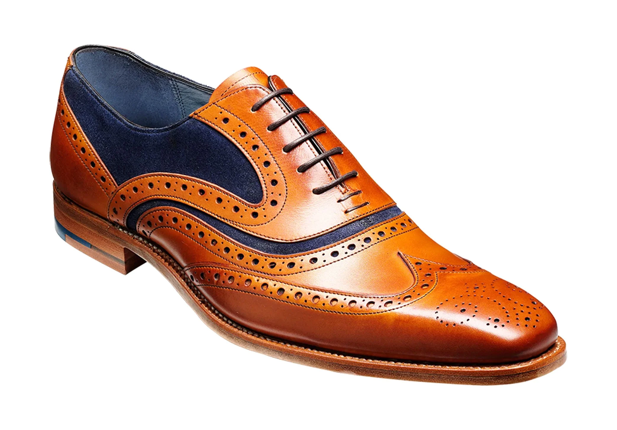 Barker McClean - Cedar Calf/Blue Suede
