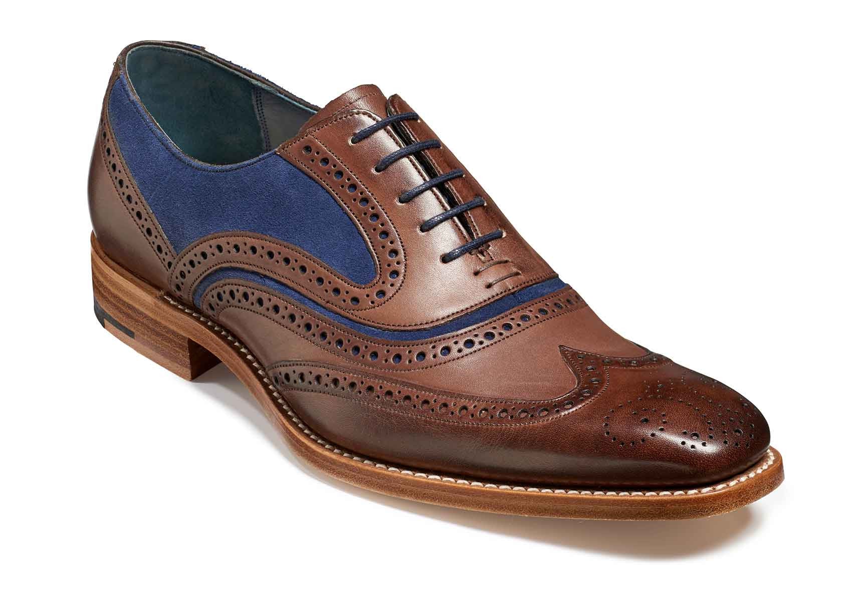 Barker McClean - Ebony Hand Painted/Navy Suede