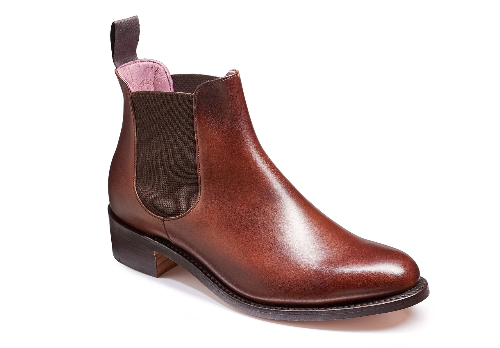 Barker Violet - Walnut Calf/Brown Elastic - 3 D