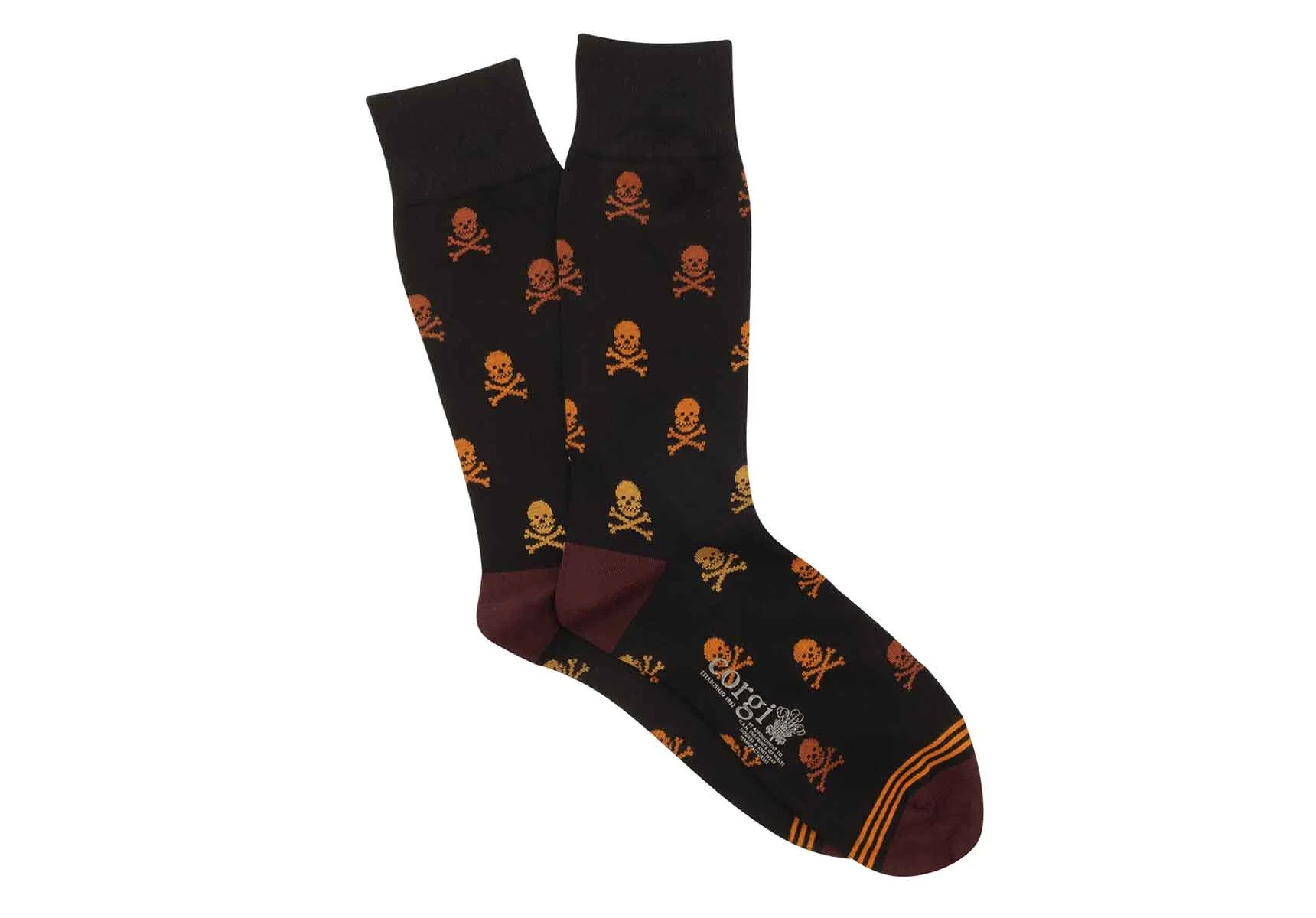 Corgi Skulls & Stripes Socks - Image 2