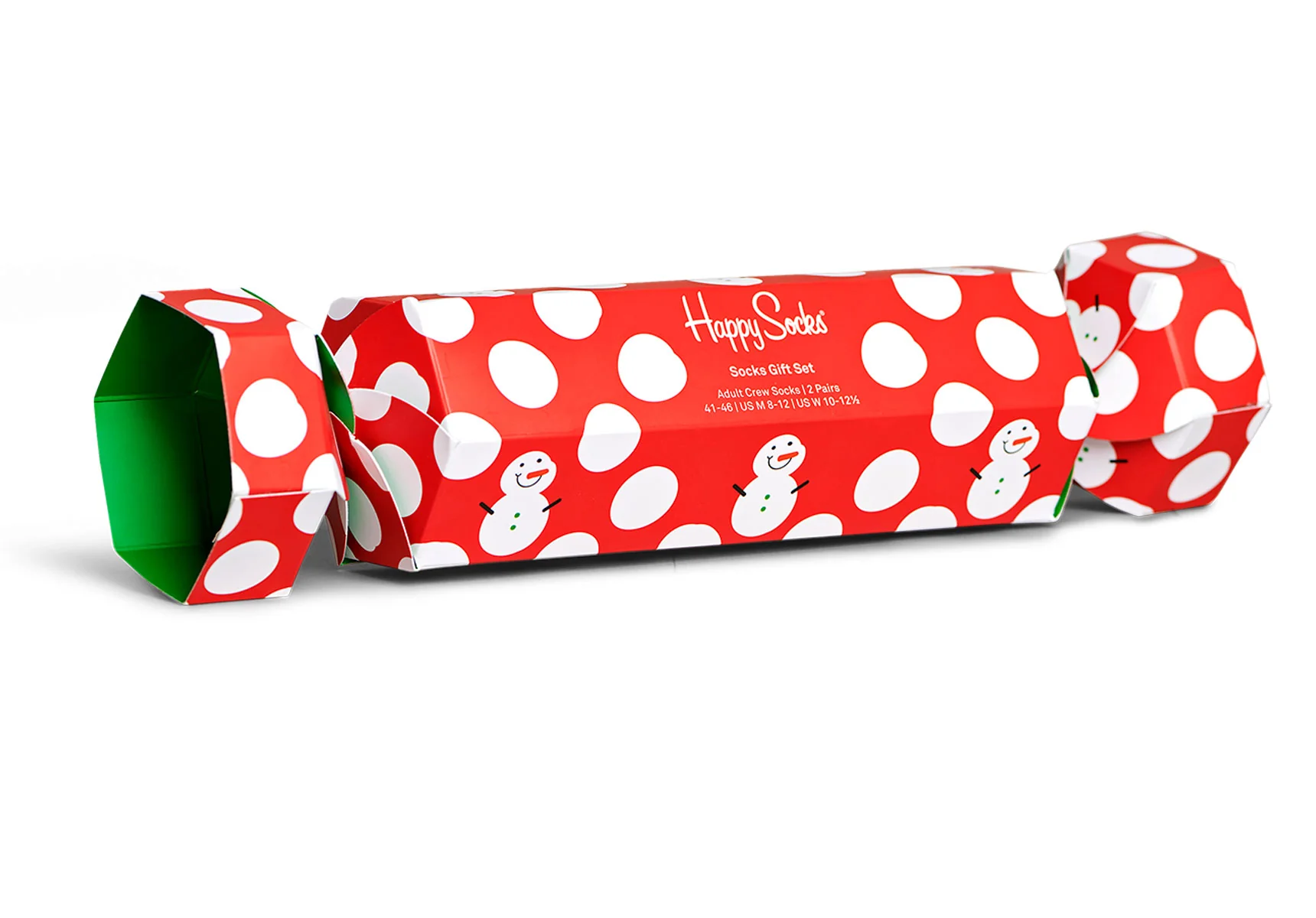 Happy Socks Big Dot Snowman 2-Pack Gift Box
