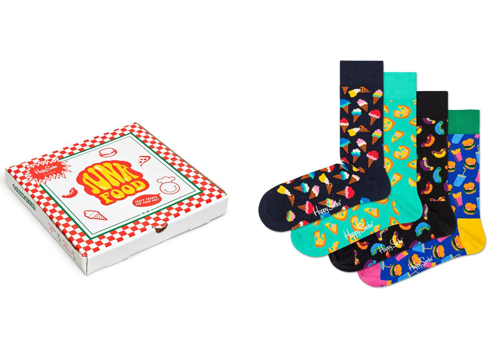 Happy Socks Junk Food Gift Box 4 - Pack - Image 2