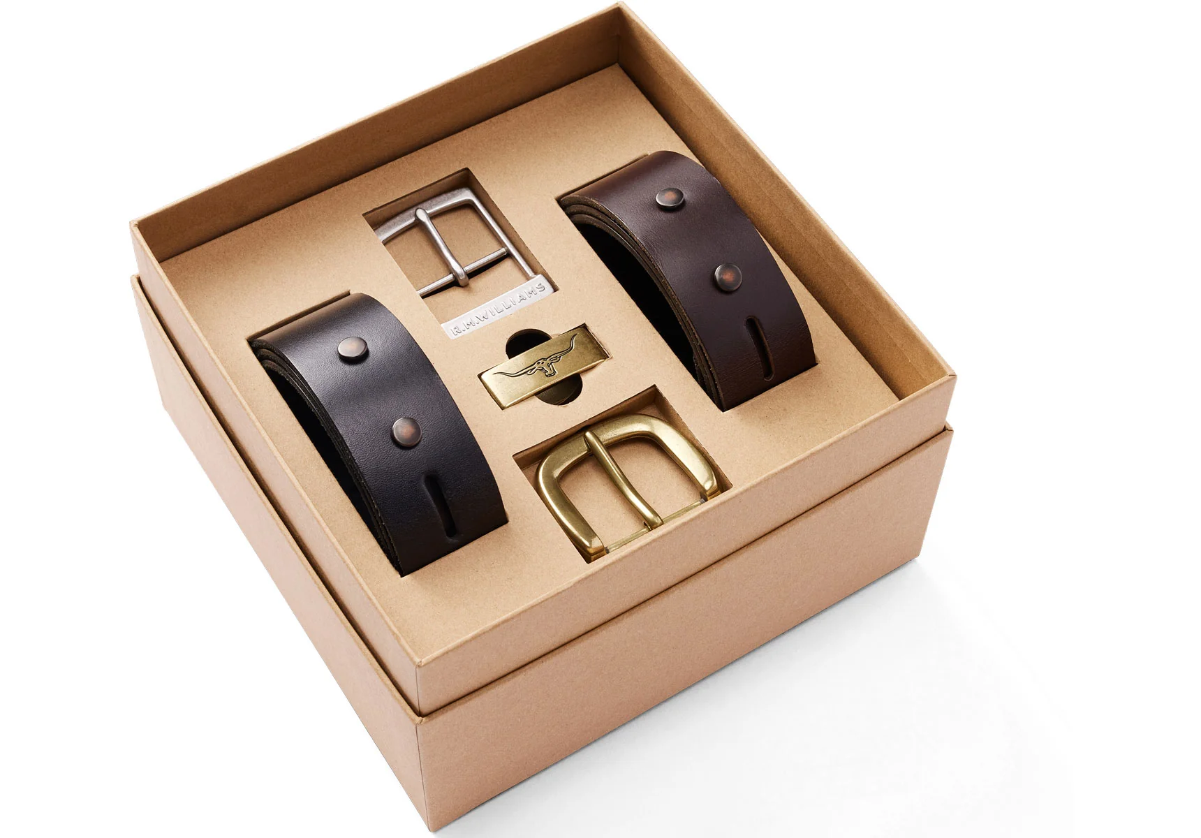 R.M. Williams 1 1/2" Belt Gift Set - Mid Brown