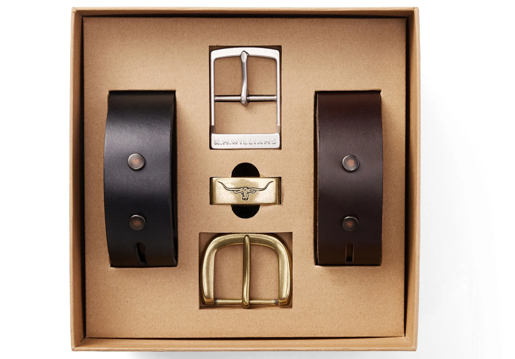 R.M. Williams 1 1/2" Belt Gift Set - Mid Brown - Image 2