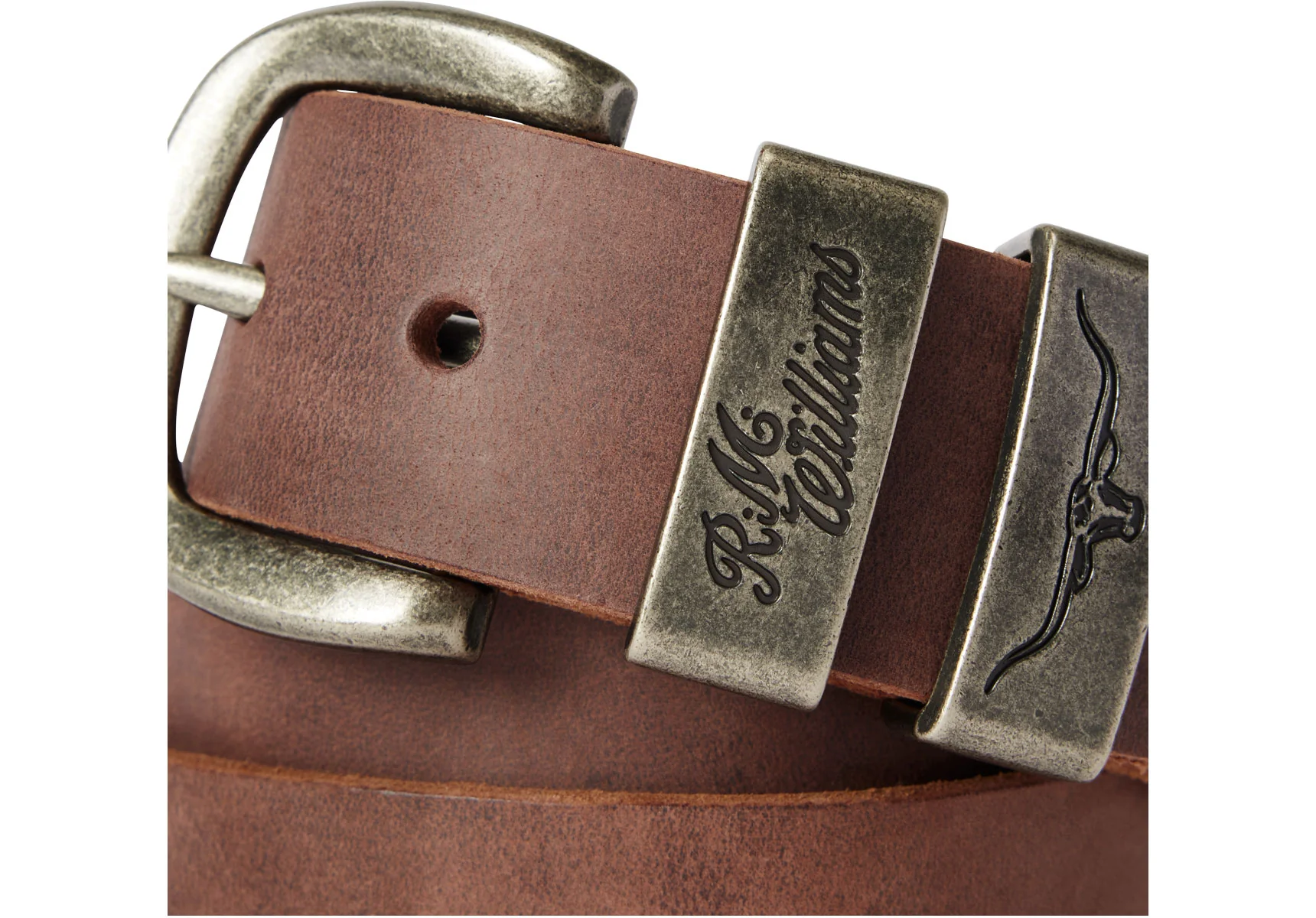 R.M. Williams 1 1/2" Drover Belt - Bark - Image 4