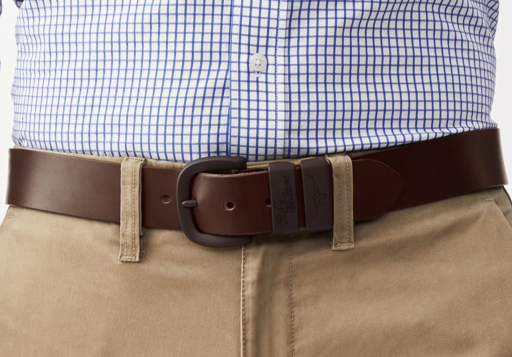 R.M. Williams 1 1/2 Drover Belt - Chocolate - Image 5