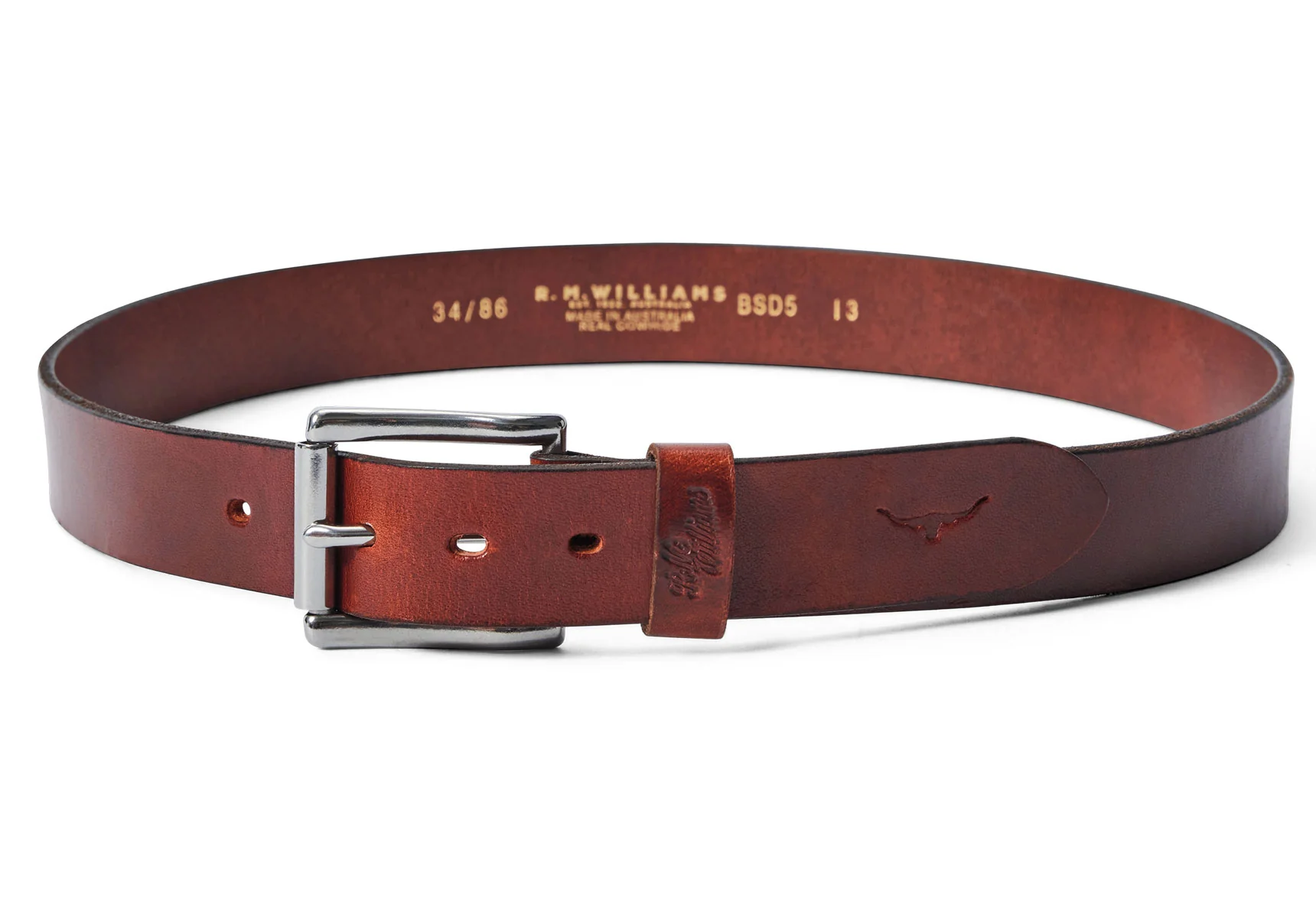 R.M. Williams  1 1/4 Berwick Belt - Mid Brown - Image 3