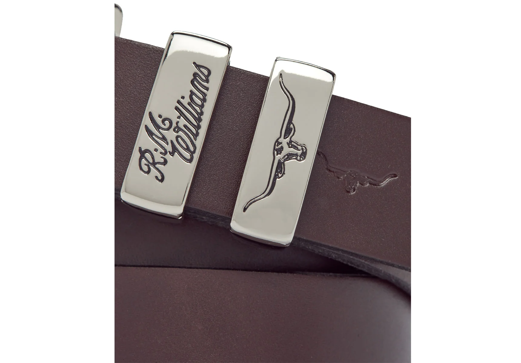 R.M. Williams 1 1/4 Slim Drover Belt - Chestnut - Image 4