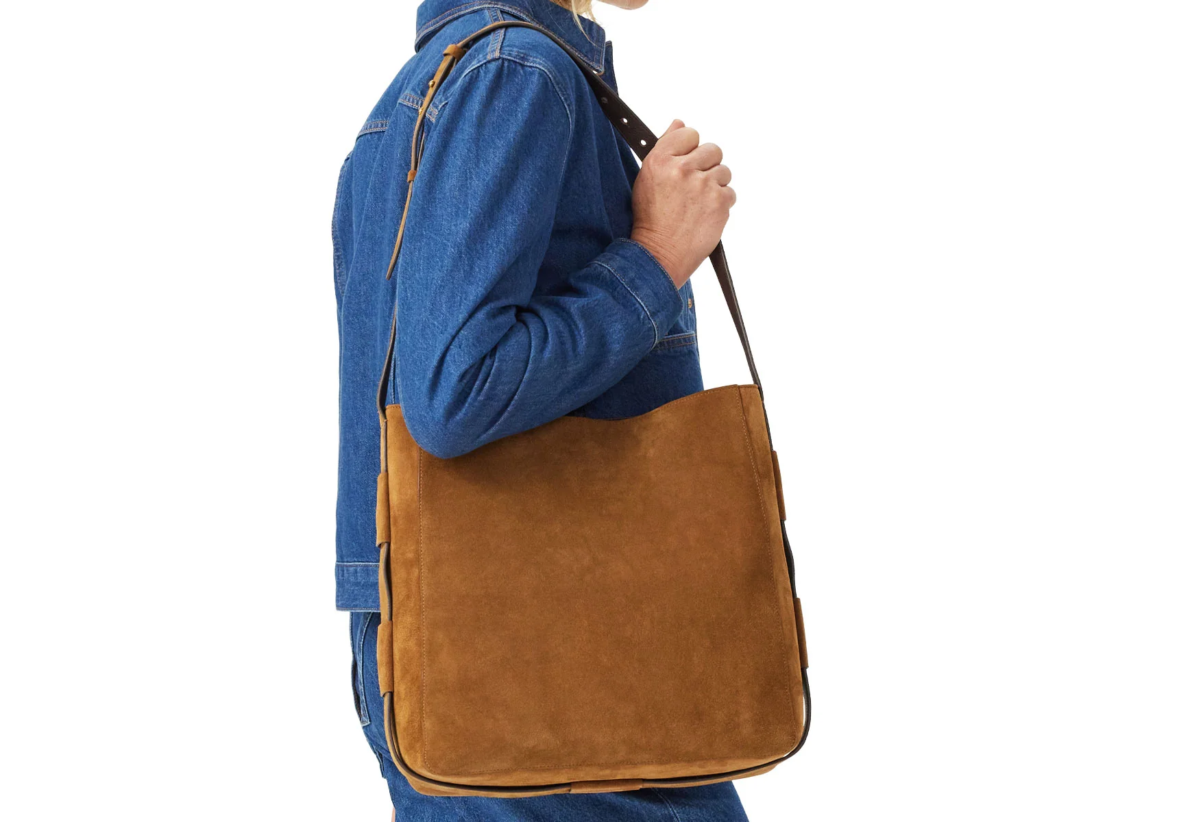 R.M. Williams Audrey Hobo Bag - Tobacco Suede - Image 5