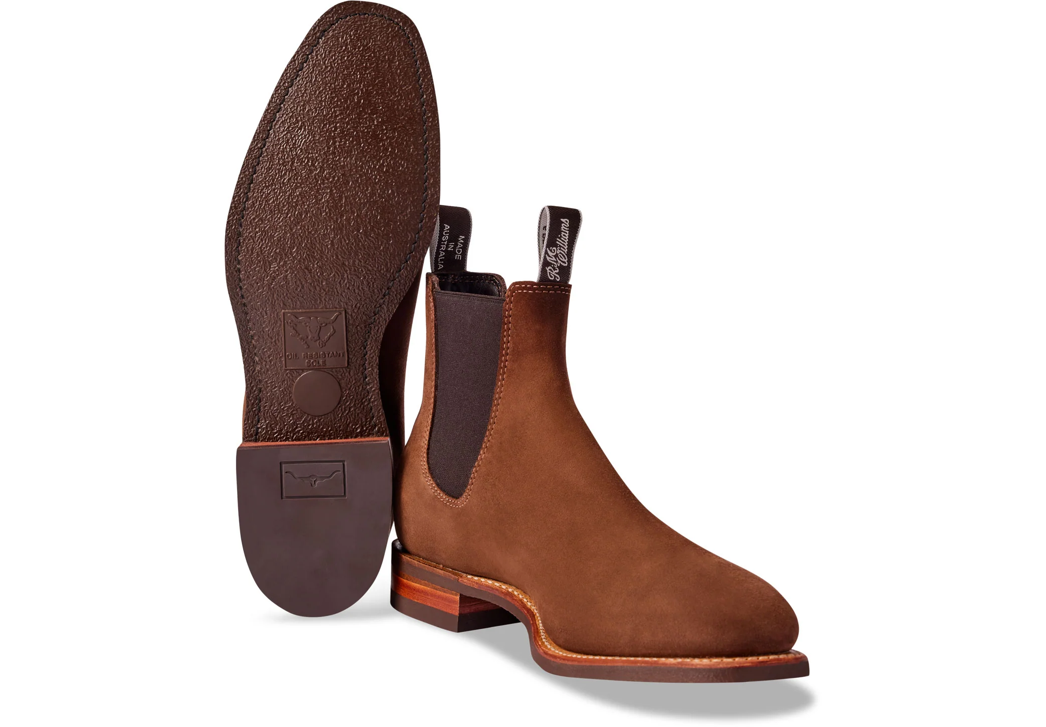 R.M. Williams Comfort Craftsman Chelsea Boot - Brown Suede - Image 2
