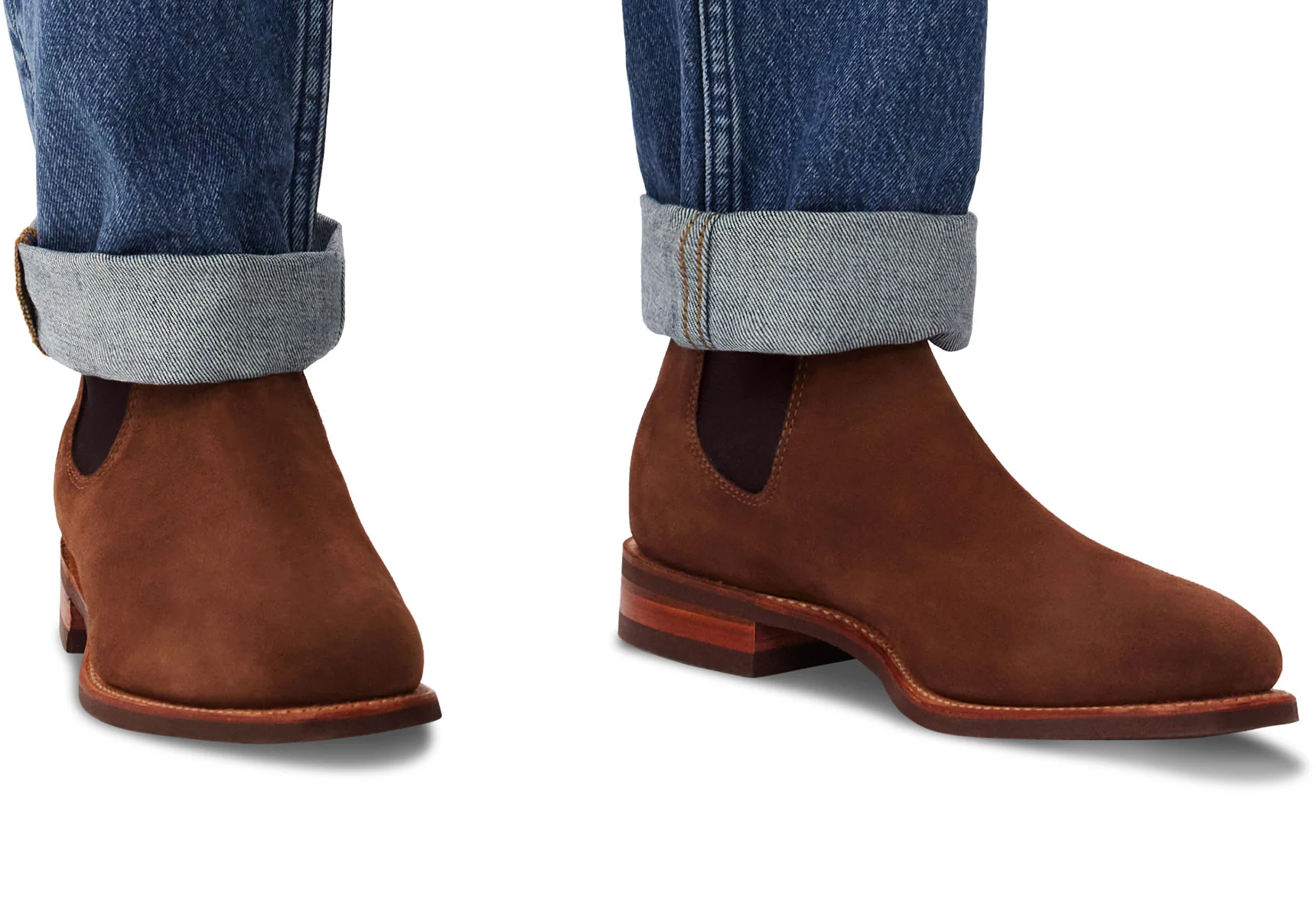 R.M. Williams Comfort Craftsman Chelsea Boot - Brown Suede - Image 5