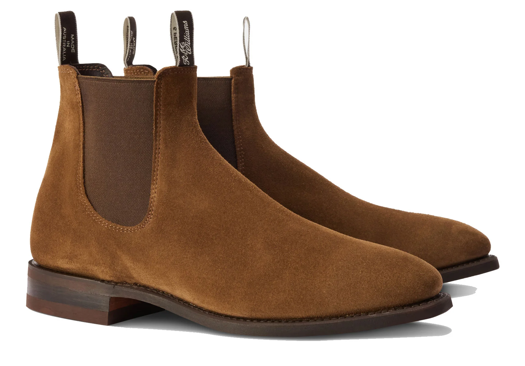 R.M. Williams Comfort Craftsman Suede Chelsea Boot - Khaki Sand