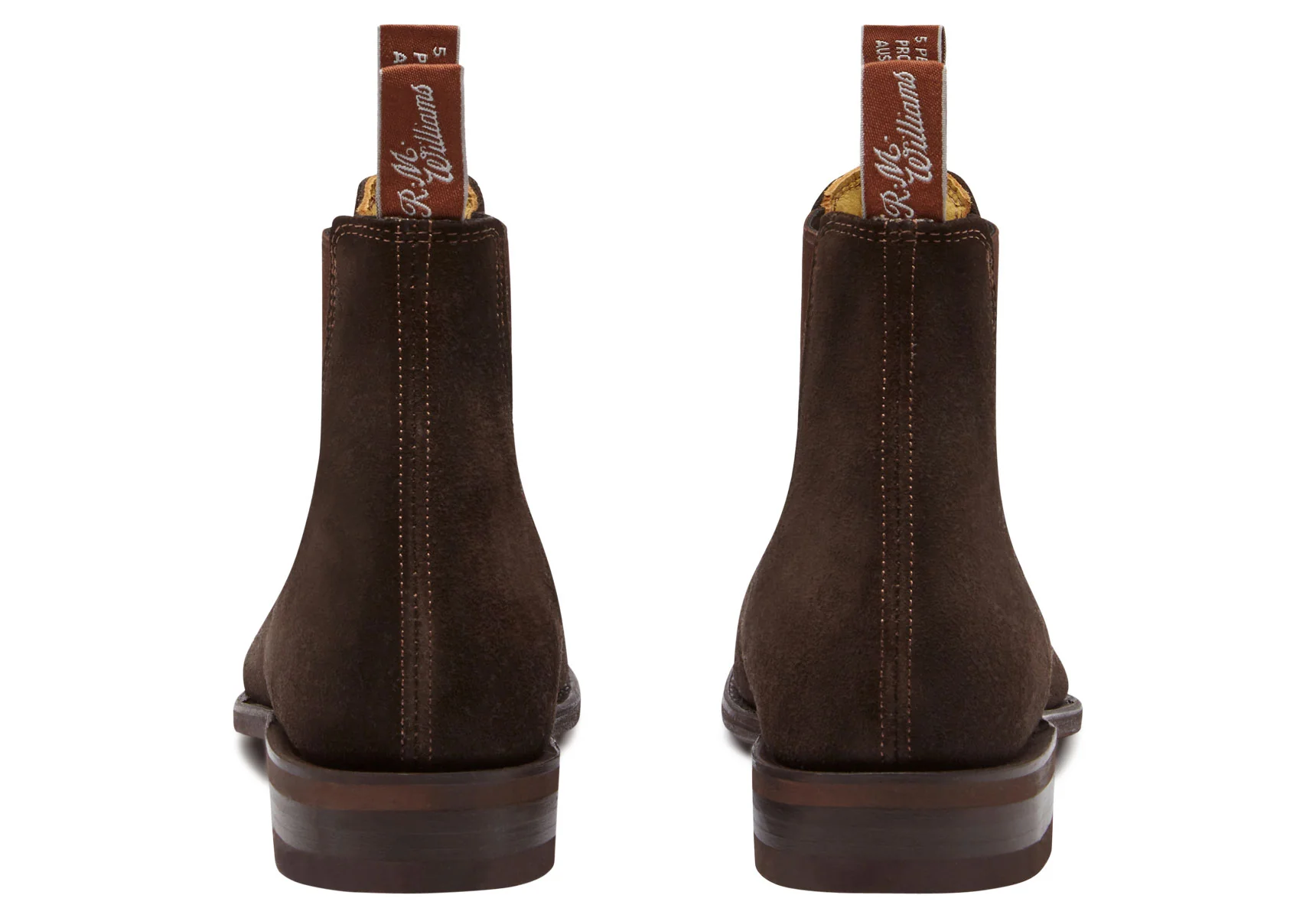 R.M. Williams Comfort Craftsman Suede Chelsea Boot - Chocolate Suede - Image 3