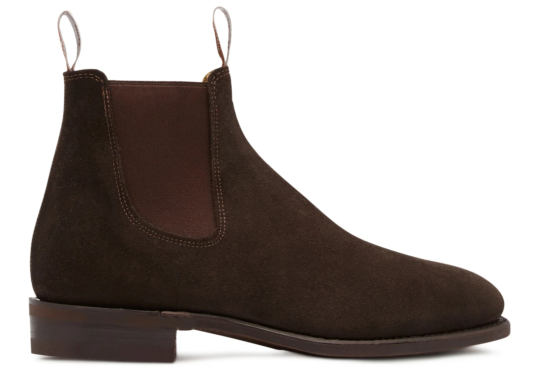 R.M. Williams Comfort Craftsman Suede Chelsea Boot - Chocolate Suede - Image 4
