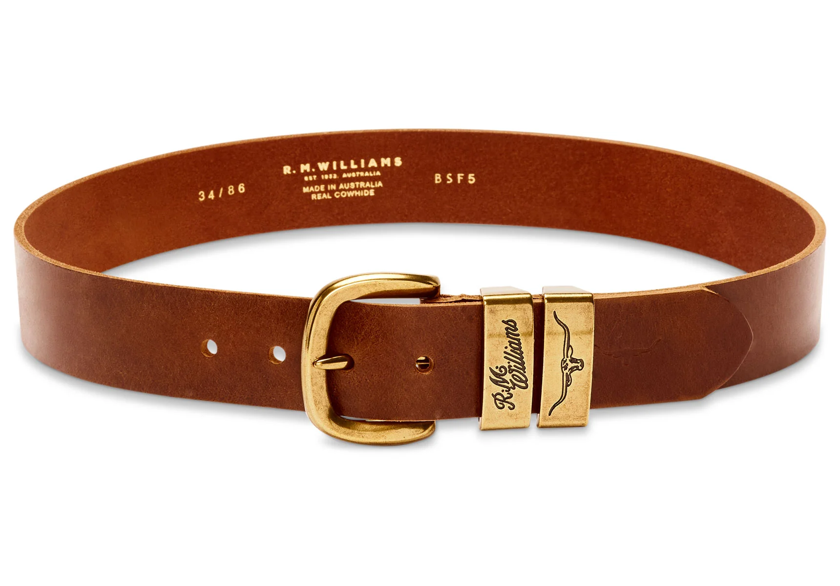 R.M. Williams Drover 1 1/2" Belt - Caramel - Image 3