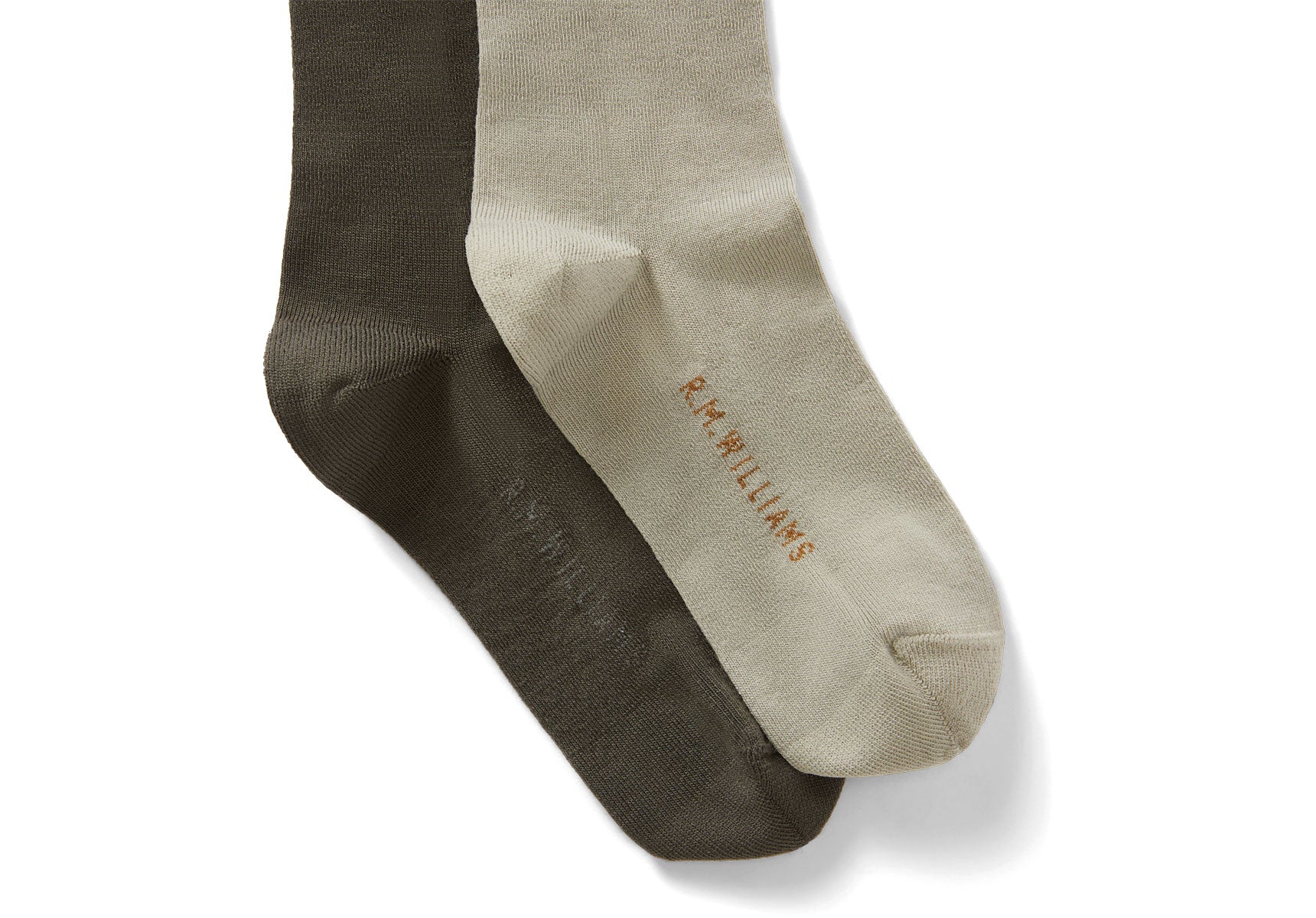 R.M. Williams Longhorn Socks 2 Pack - Eucalypt/Taupe - Image 3