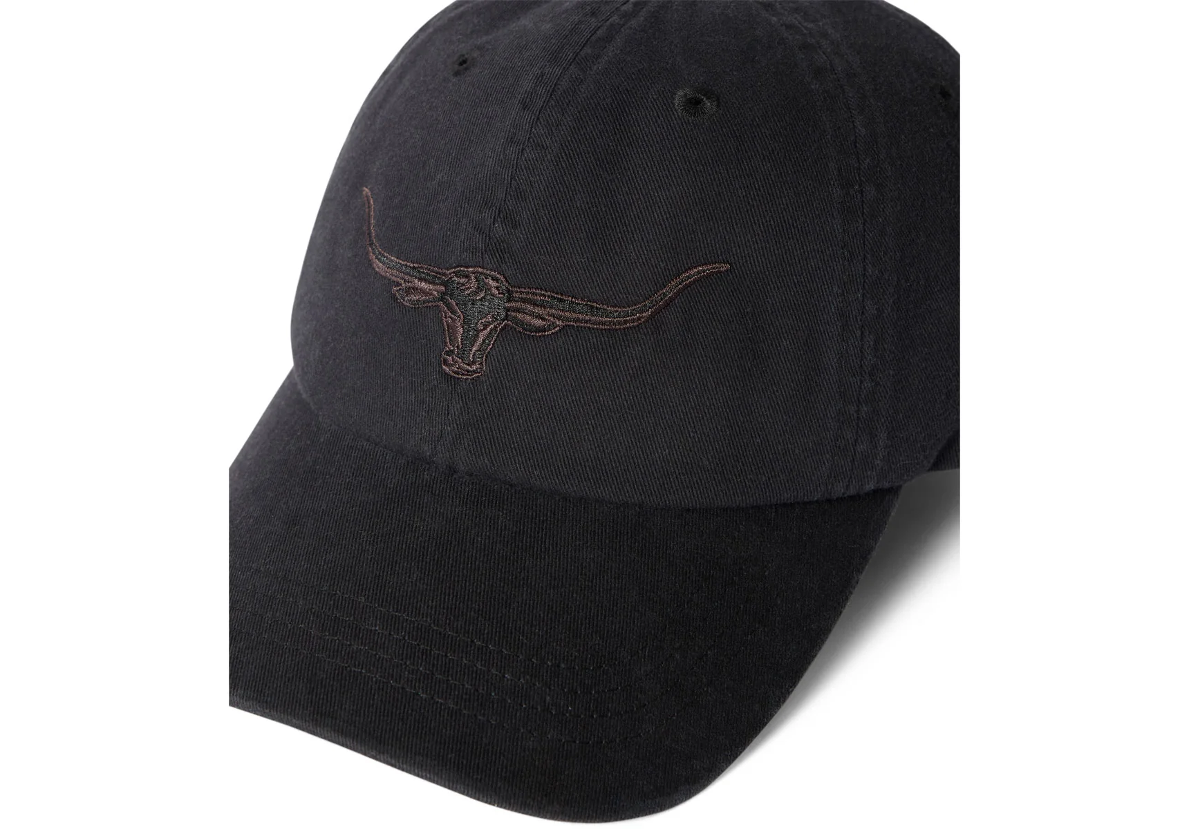 R.M. Williams Longhorn Twill Cap - Black Wash - Image 4