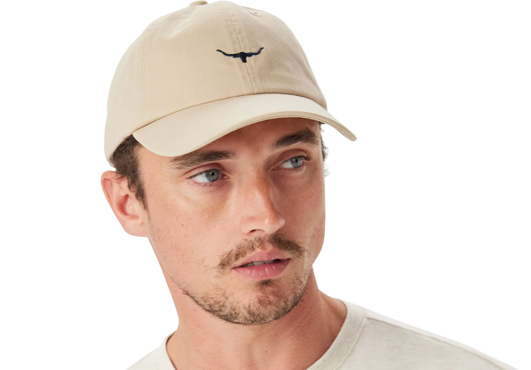 R.M. Williams Mini Longhorn Twill Cap - Ecru - Image 5