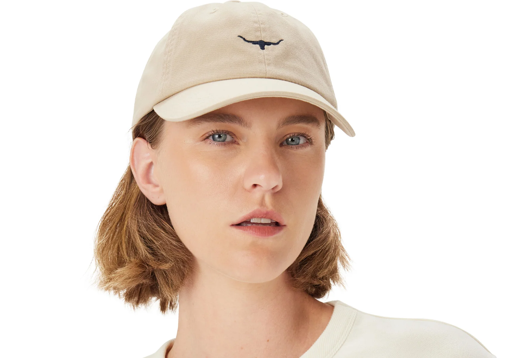 R.M. Williams Mini Longhorn Twill Cap - Ecru - Image 6