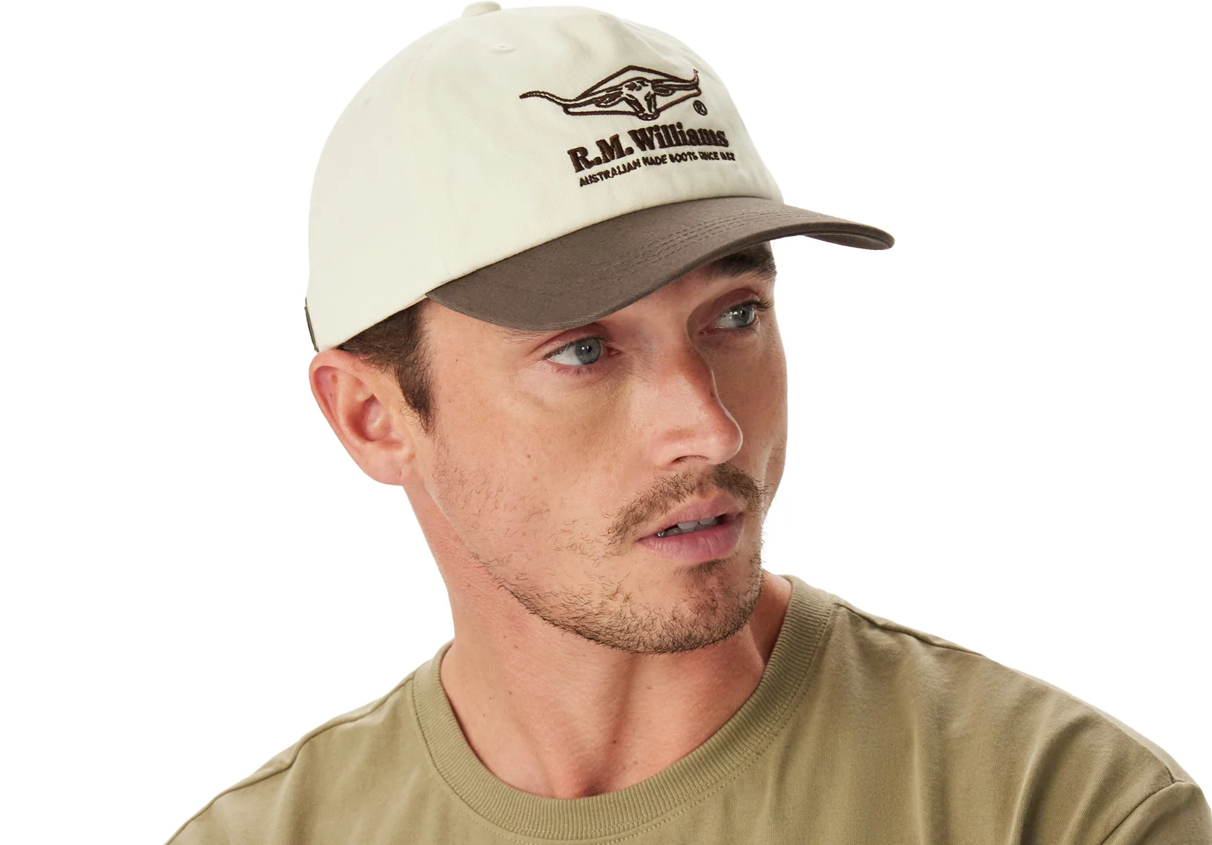 R.M. Williams Percy Twill Cap - Natural Khaki - Image 5