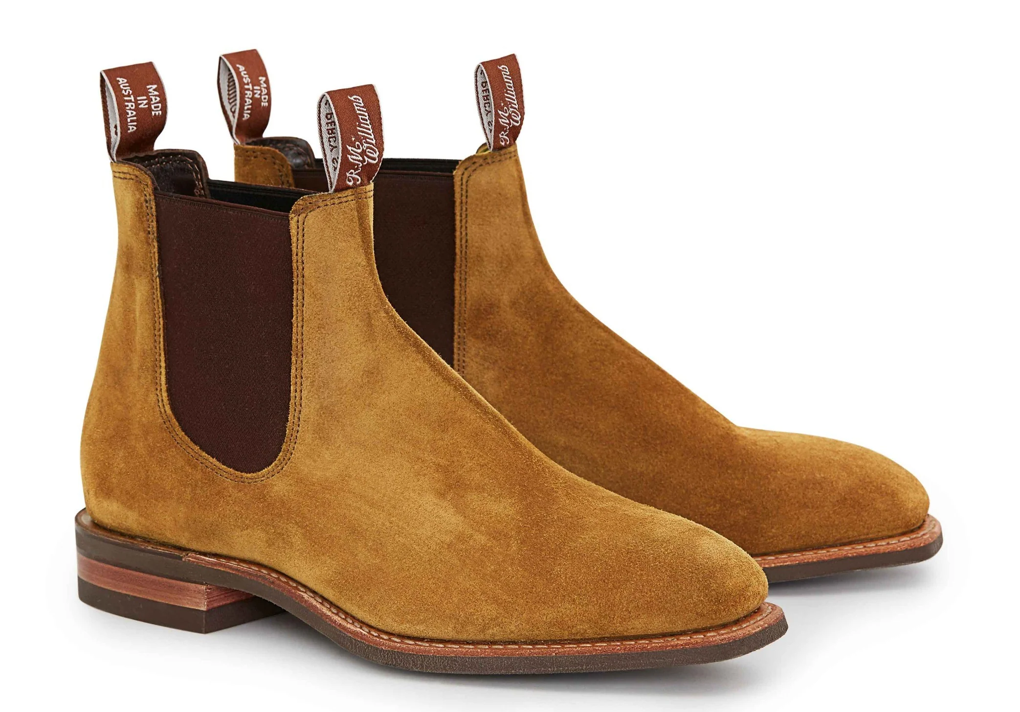 R.M. Williams Comfort Craftsman Suede Chelsea Boot - Tobacco Suede