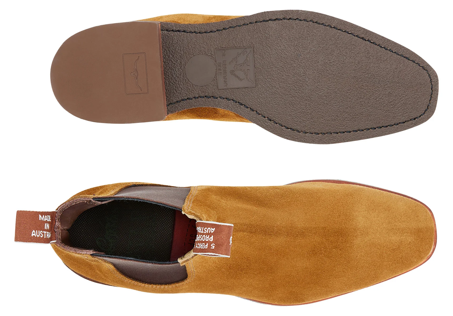 R.M. Williams Comfort Craftsman Suede Chelsea Boot - Tobacco Suede - Image 2