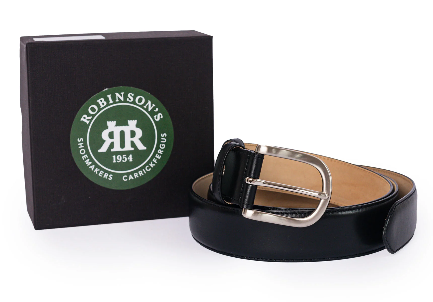 Robinson Plain Belt - Black Calf