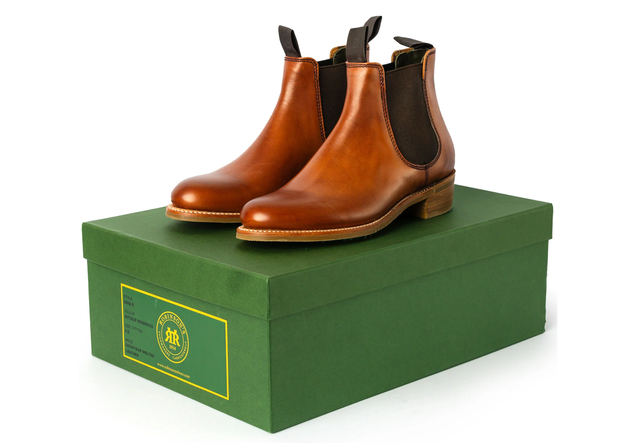 Robinson Gina Rubber Sole - Antique Rosewood Calf - Image 6