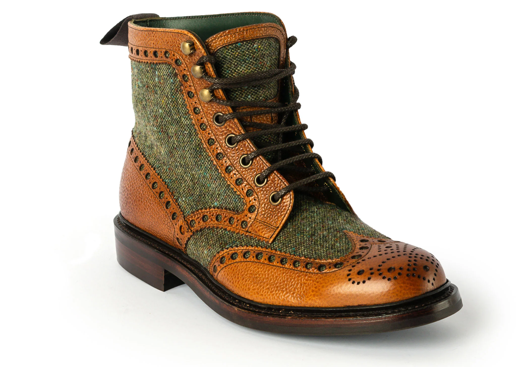 Robinson Huxley - Almond Grain/Green Tweed