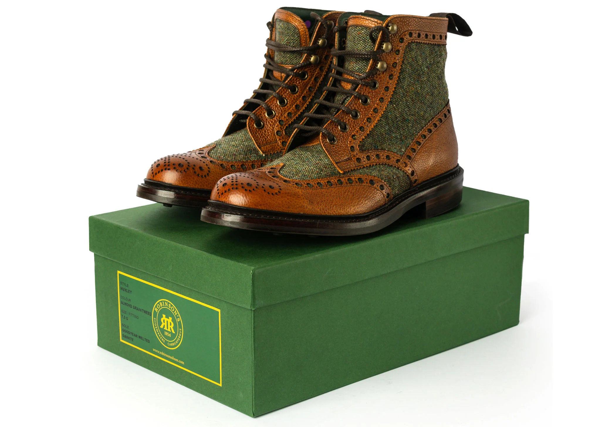 Robinson Huxley - Almond Grain/Green Tweed - Image 6