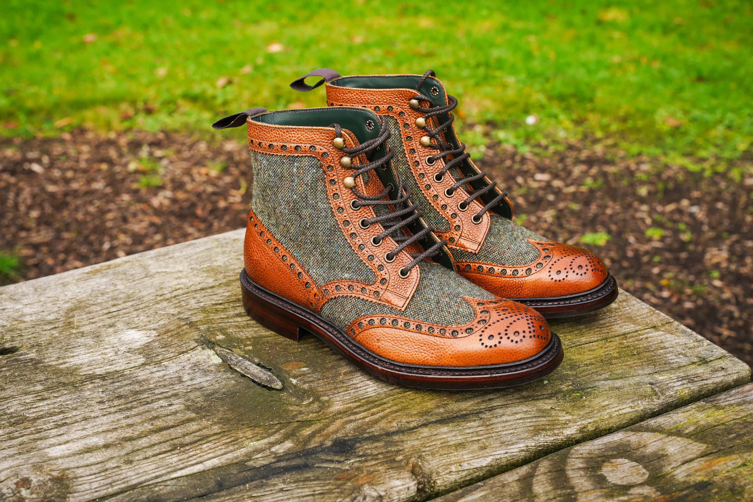 Robinson Huxley - Almond Grain/Green Tweed - Image 7