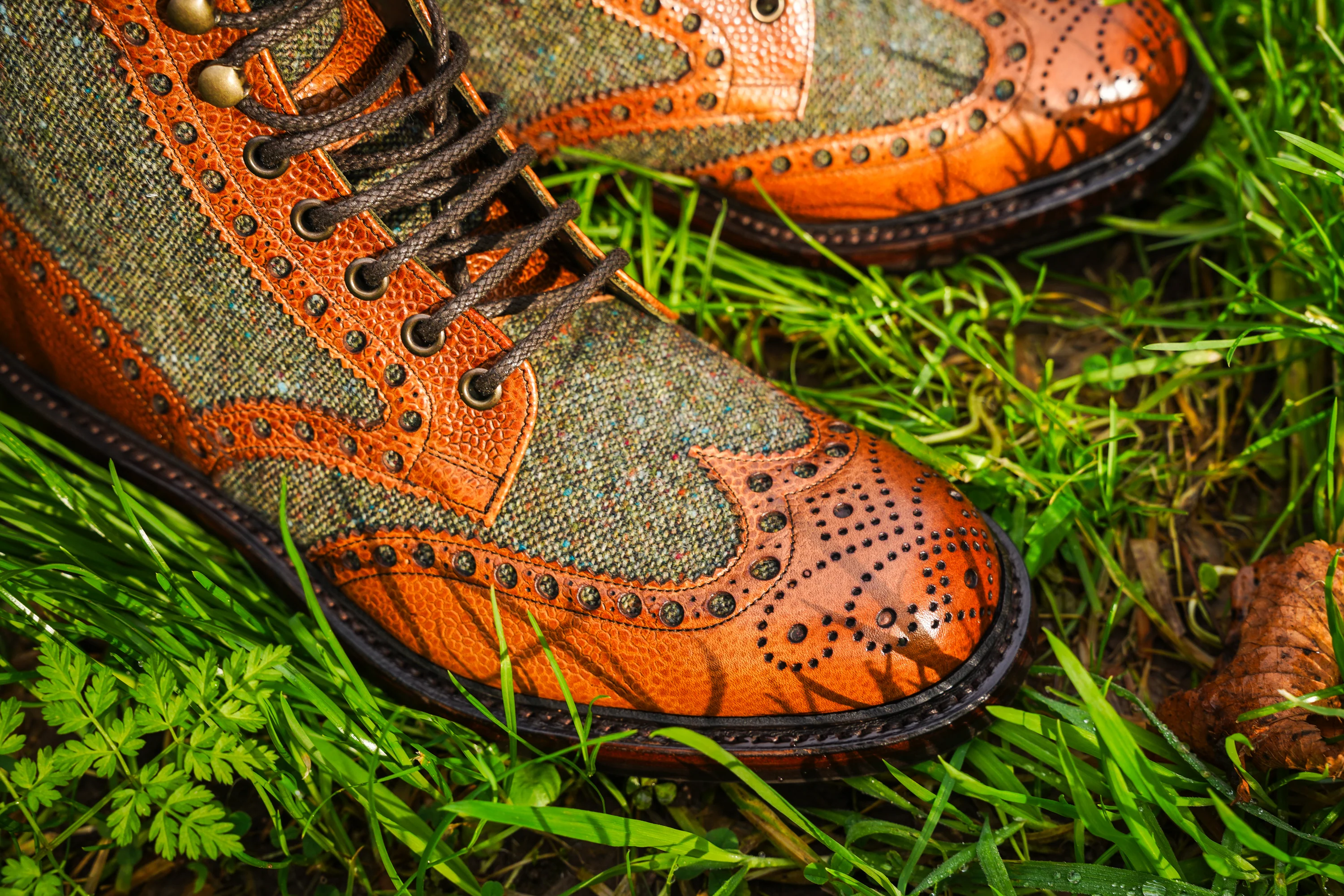Robinson Huxley - Almond Grain/Green Tweed - Image 8