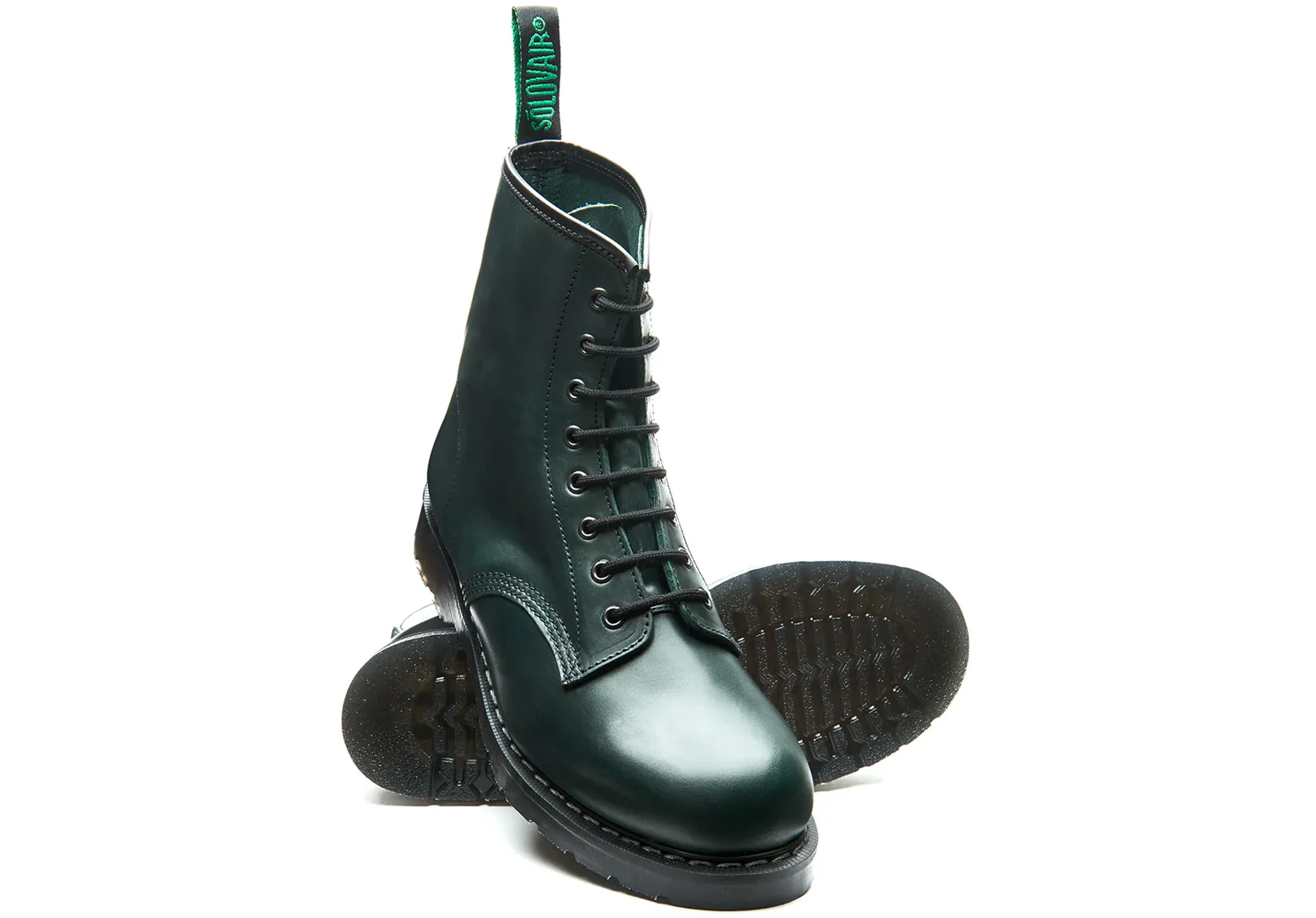Solovair 8 Eye Derby - Green Gaucho